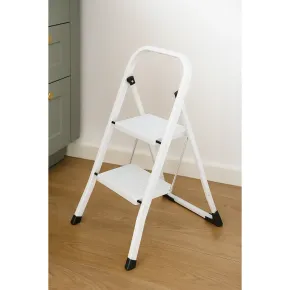 Sgabello Scala in Acciaio 2 Gradini Domestica Salvaspazio Scaletta Pieghevole | BricoShop24 2