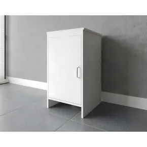 Mobile Lavanderia 46,5x49x84 cm PVC 1 Anta Bianco Salvaspazio 2