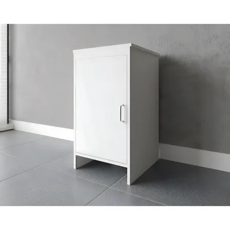 Mobile Lavanderia 46,5x49x84 cm PVC 1 Anta Bianco Salvaspazio