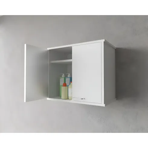 Pensile Lavanderia 60x34x52,5 cm PVC 1 Anta Bianco Bagno