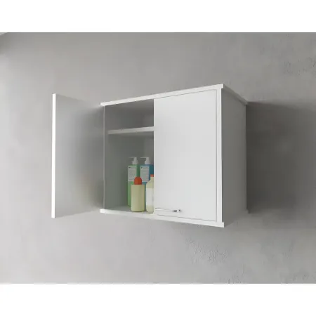 Pensile Lavanderia 60x34x52,5 cm PVC 1 Anta Bianco Bagno