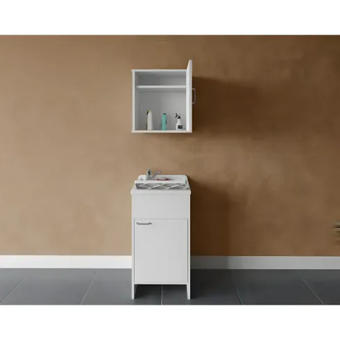 Mobile Lavatoio 45x50x85 cm con Pensile 45x34x52 cm 1 Anta