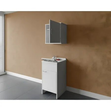 Mobile Lavatoio 45x50x85 cm con Pensile 45x34x52 cm 1 Anta