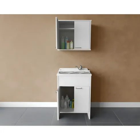 Mobile Lavatoio 60x50x85 cm con Pensile 60x34x52 cm 2 Ante