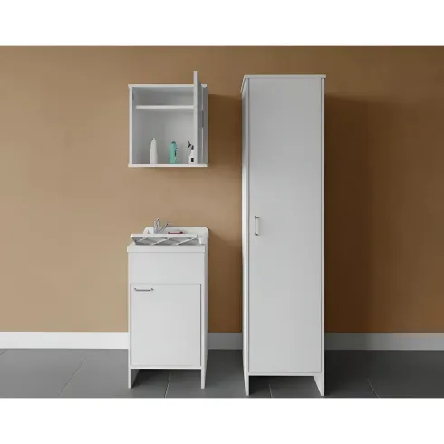 Mobile Lavatoio 45x50x85 Pensile 45x34x52 Colonna 45x50x182 cm