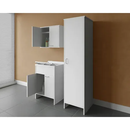 Mobile Lavatoio 2 Ante 60x50x85 Pensile 60x34x52 Colonna 45x50x182 cm