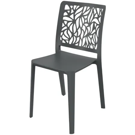 Set 4 Sedie da Pranzo Antracite in Polipropilene da Interno Esterno