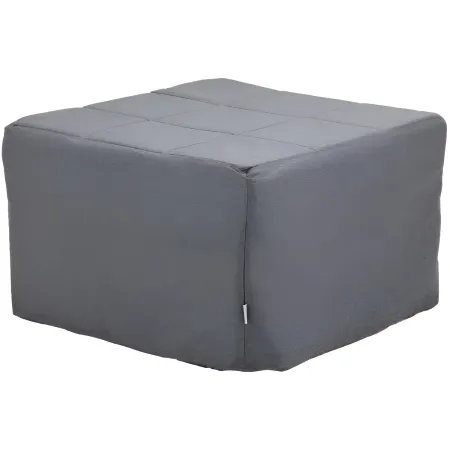 Pouf Letto Singolo Pieghevole Richiudibile Grigio 70x70 cm Salvaspazio