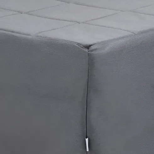 Pouf Letto Singolo Pieghevole Richiudibile Grigio 70x70 cm Salvaspazio