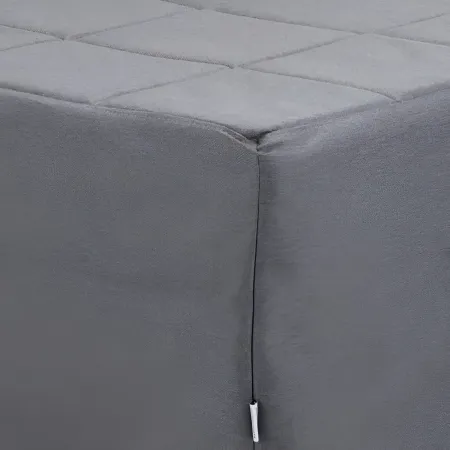 Pouf Letto Singolo Pieghevole Richiudibile Grigio 70x70 cm Salvaspazio
