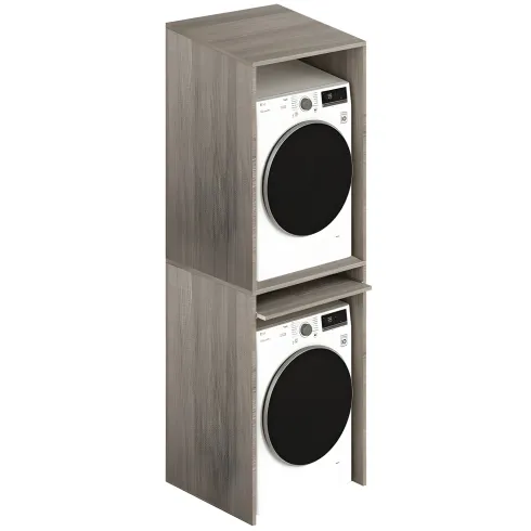 Colonna Copri Lavatrice Asciugatrice Salvaspazio 71x65x210 cm Legno Olmo