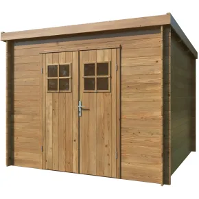 Casetta in Legno Impregnato 260x260 Blockhouse 19 mm Porta Doppia