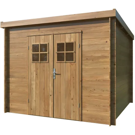 Casetta in Legno Impregnato 260x260 Blockhouse 19 mm Porta Doppia