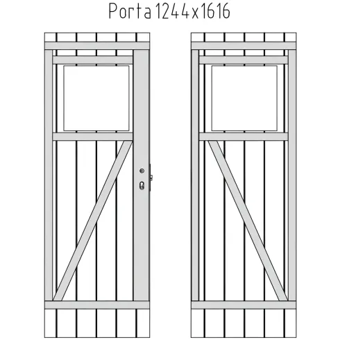 Casetta in Legno Impregnato 260x260 Blockhouse 19 mm Porta Doppia