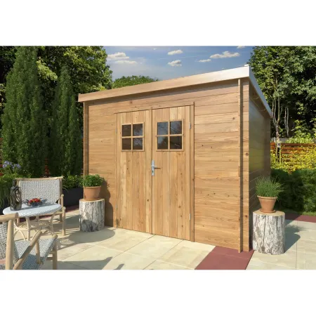 Casetta in Legno Impregnato 260x260 Blockhouse 19 mm Porta Doppia