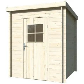 Casetta in Legno Grezzo 19 mm 176x176 cm Blockhouse Tetto in Perline