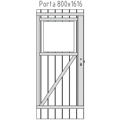 Casetta in Legno Grezzo 19 mm 176x176 cm Blockhouse Tetto in Perline