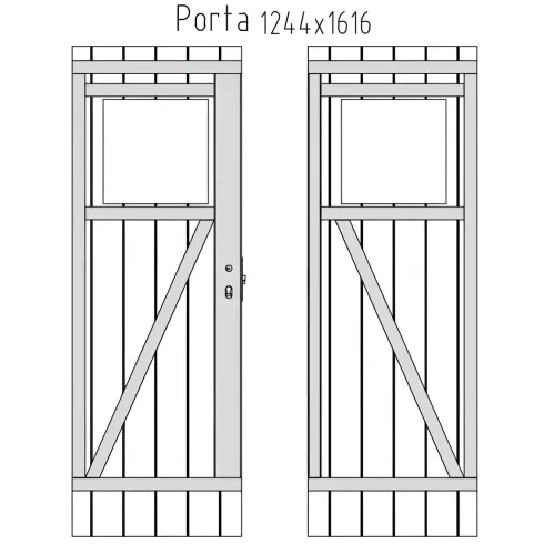 Casetta in Legno 19 mm 216x216 cm Blockhouse Tetto Perline Doppia Porta