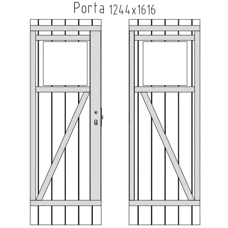 Casetta in Legno 19 mm 216x216 cm Blockhouse Tetto Perline Doppia Porta