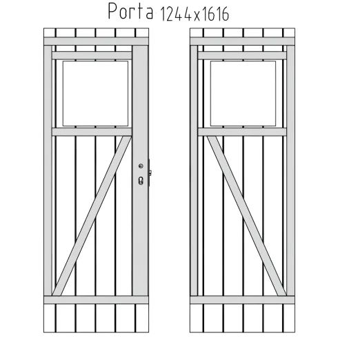 Casetta in Legno 19 mm 260x260 cm Blockhouse Tetto Perline Doppia Porta