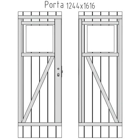 Casetta in Legno 19 mm 260x260 cm Blockhouse Tetto Perline Doppia Porta