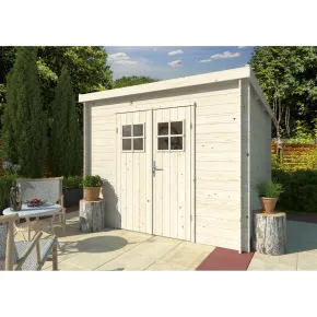 Casetta in Legno 19 mm 260x260 cm Blockhouse Tetto Perline Doppia Porta 2