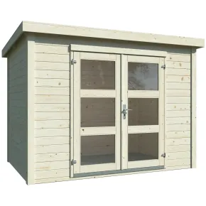 Casetta in Legno 19 mm 280x184 cm Blockhouse Porta Doppia Vetrata