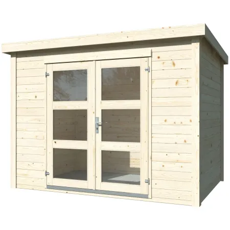 Casetta in Legno 19 mm 280x184 cm Blockhouse Porta Doppia Vetrata