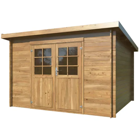 Casetta in Legno Impregnato 322x292 Blockhouse 28 mm Porta Doppia