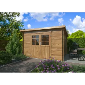 Casetta in Legno Impregnato 322x292 Blockhouse 28 mm Porta Doppia 2