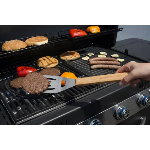 Set 3 Utensili Barbecue Campignaz Pinza Paletta Forchetta Inox Legno