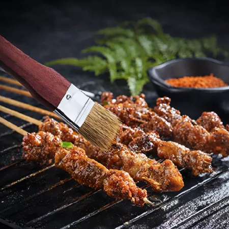 Set Utensili Barbecue 18 Pezzi in Acciaio Cromato con Manico in Legno