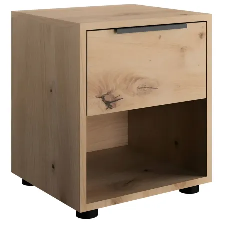 Comodino 1 Cassetto Rovere Artisan per Camera da Letto con Vano