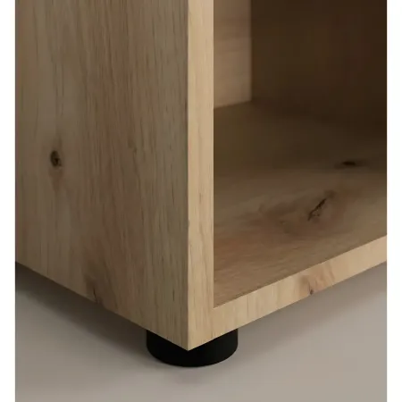 Comodino 1 Cassetto Rovere Artisan per Camera da Letto con Vano