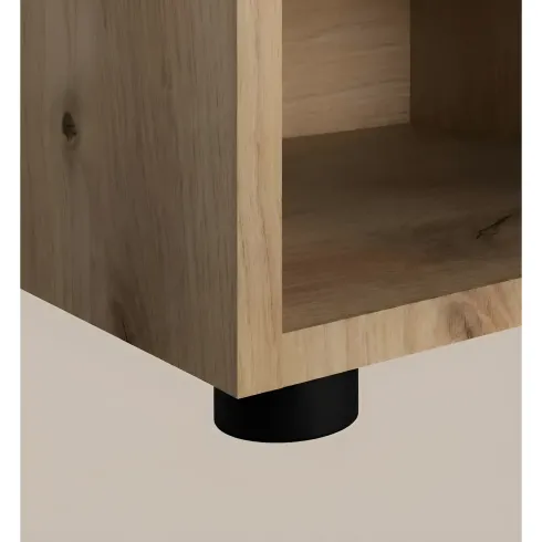 Comodino 1 Cassetto Rovere Artisan per Camera da Letto con Vano