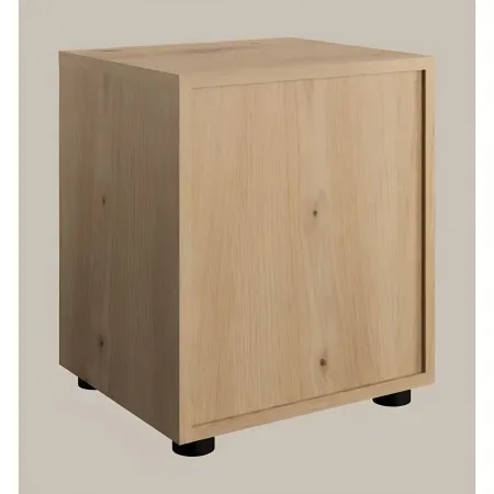 Comodino 1 Cassetto Rovere Artisan per Camera da Letto con Vano