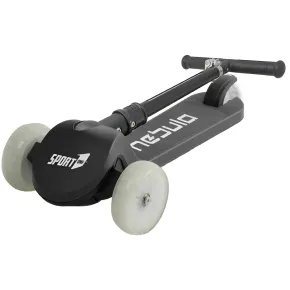 Monopattino per Bambini Pieghevole 3 Ruote Luminose LED Nero 50kg 2
