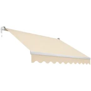 Tenda da Sole a Barra Quadra 300x200 Braccio a Catena Beige da Esterno