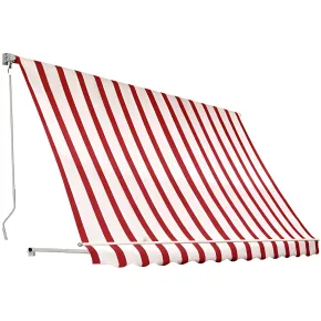 Tenda da Sole a Caduta 100x250 Rigato Bordeaux Crema Senza Cassone