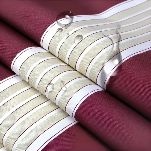 Tenda da Sole a Caduta 100x250 Rigato Bordeaux Crema Senza Cassone
