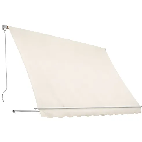 Tenda da Sole a Caduta 100x250 Beige Bracci Senza Cassone da Esterno