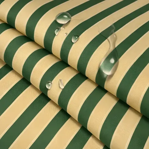 Tenda da Sole a Caduta 250x250 cm Rigato Verde Bianco Senza Cassone