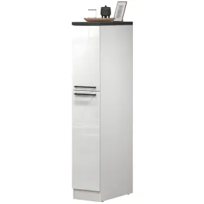 Colonna Portaspezie Bianco Lucido Report 2 Cassetti Soft Close Legno
