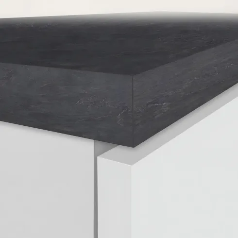 Colonna Portaspezie Bianco Lucido Report 2 Cassetti Soft Close Legno