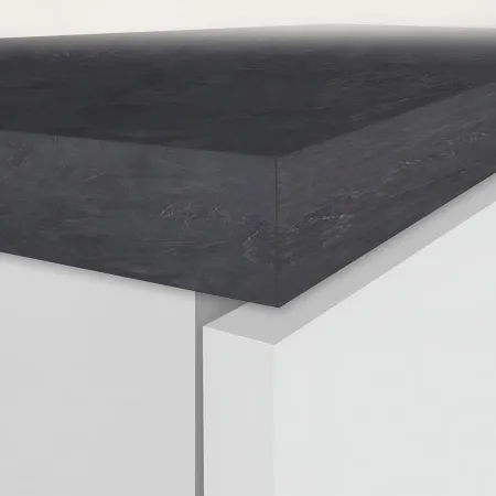 Colonna Portaspezie Bianco Lucido Report 2 Cassetti Soft Close Legno