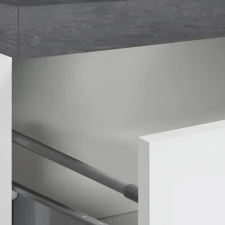 Colonna Portaspezie Bianco Lucido Report 2 Cassetti Soft Close Legno