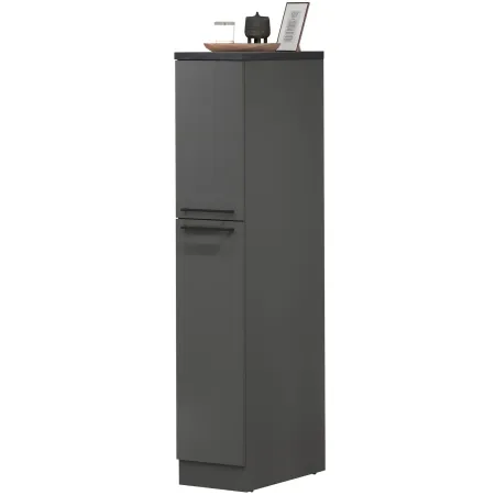 Colonna Portaspezie Antracite 2 Cassetti Soft Close Legno Nobilitato