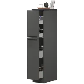 Colonna Portaspezie Antracite 2 Cassetti Soft Close Legno Nobilitato 2