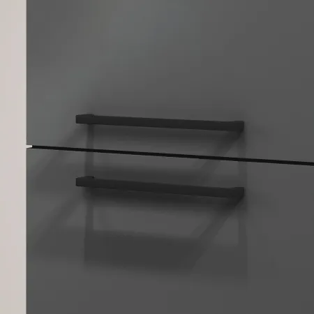 Colonna Portaspezie Antracite 2 Cassetti Soft Close Legno Nobilitato