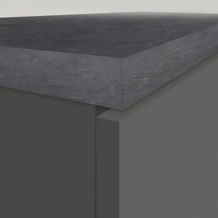 Colonna Portaspezie Antracite 2 Cassetti Soft Close Legno Nobilitato